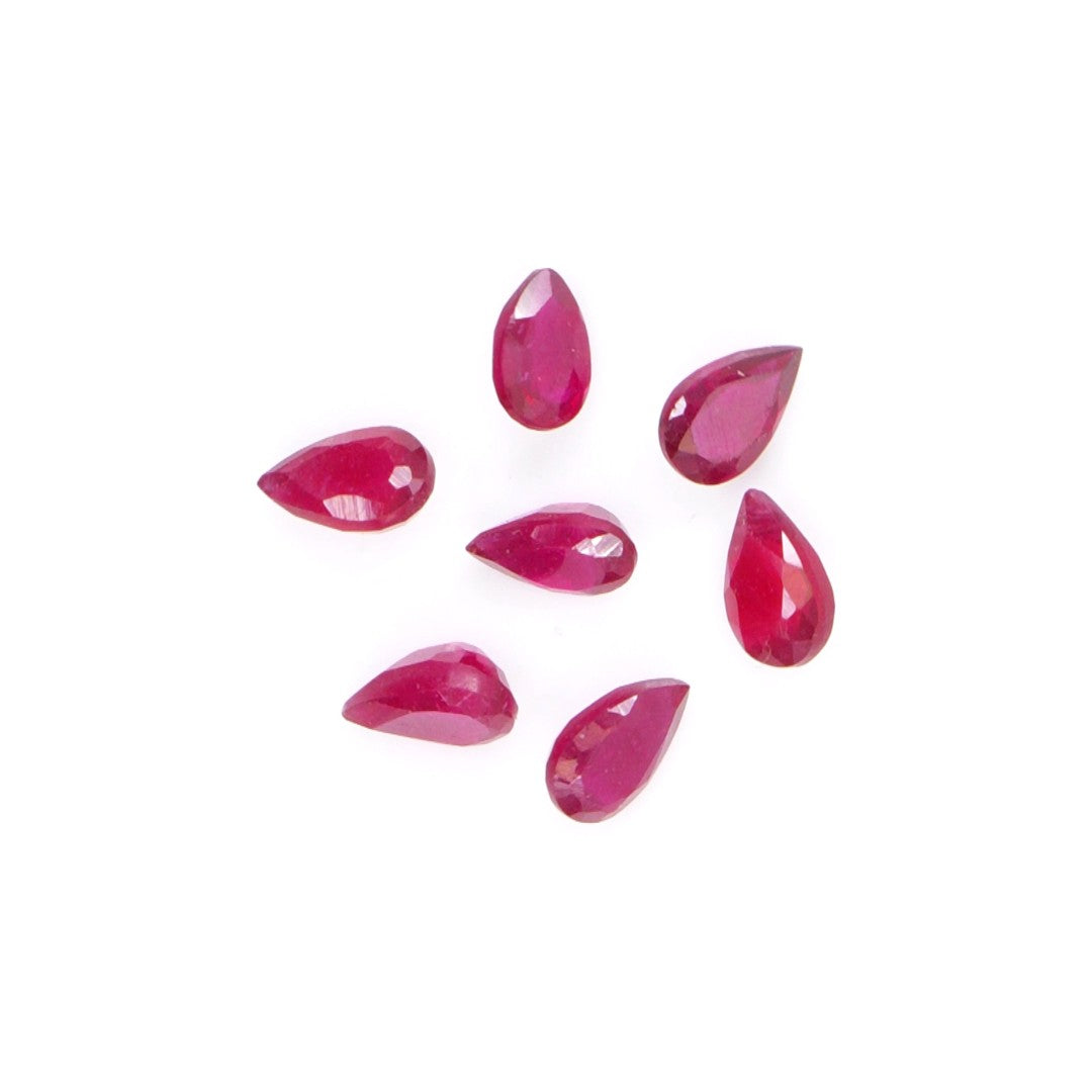 Natural Bangkok Ruby Calibrated Pears | 3x5mm & 4x6mm