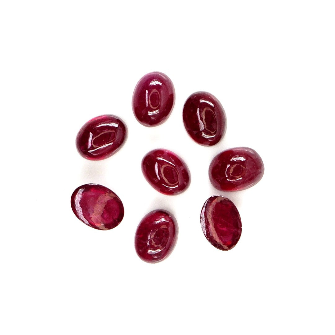Natural Bangkok Ruby Calibrated Cabochon Ovals | 5x7mm & 6x8mm