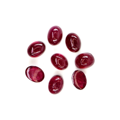 Natural Bangkok Ruby Calibrated Cabochon Ovals | 5x7mm & 6x8mm