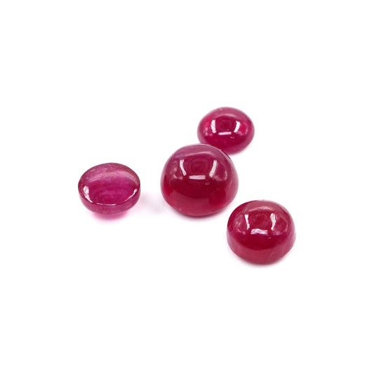 Natural Bangkok Ruby Calibrated Cabochon Rounds | 9mm & 10mm