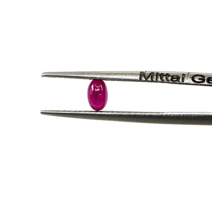 Natural Bangkok Ruby Calibrated Cabochon Ovals | 3x5mm & 4x6mm