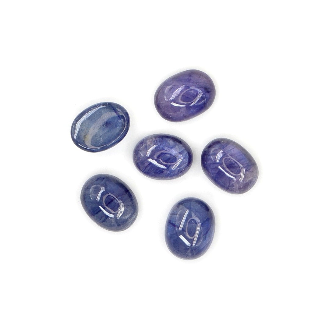 Natural Bangkok Blue Sapphire Calibrated Cabochon Ovals | 7x9mm & 8x10mm
