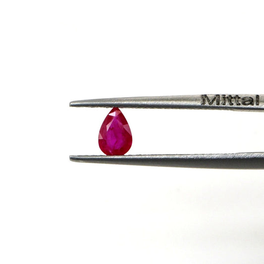 Natural Untreated Mozambique Ruby Calibrated Pears | 3x5mm & 4x6mm