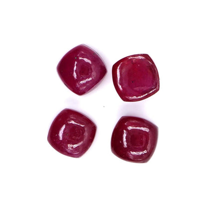 Natural Bangkok Ruby Calibrated Cabochon Cushions | 7mm & 8mm