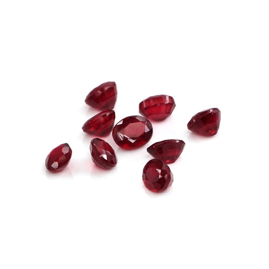 Natural Bangkok Ruby Calibrated Ovals | 2x3mm