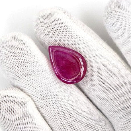 Natural Bangkok Ruby Cabochon Pears | 17.12cts