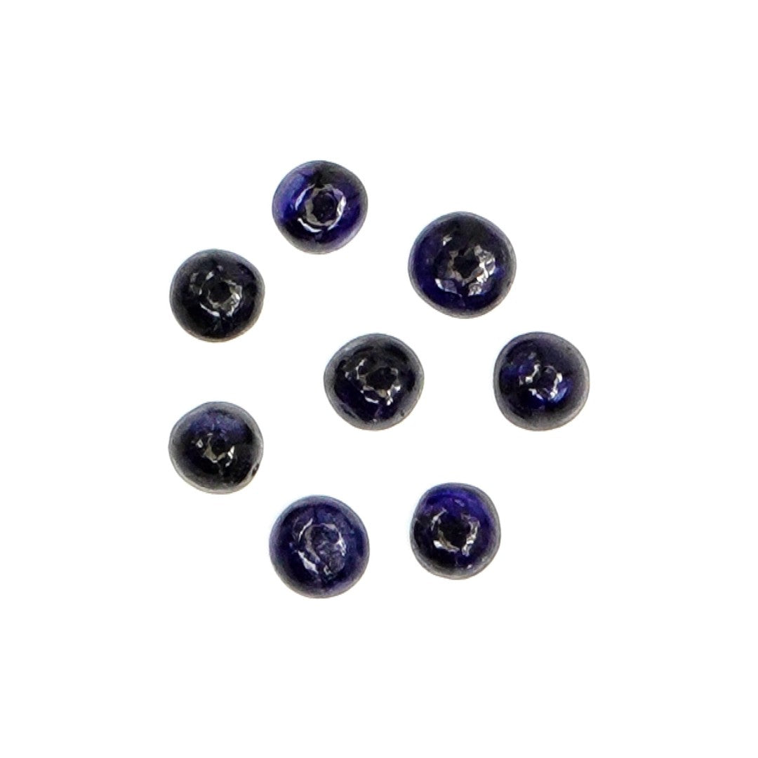 Natural Bangkok Blue Sapphire Calibrated Cabochon Rounds | 3mm & 3.5mm