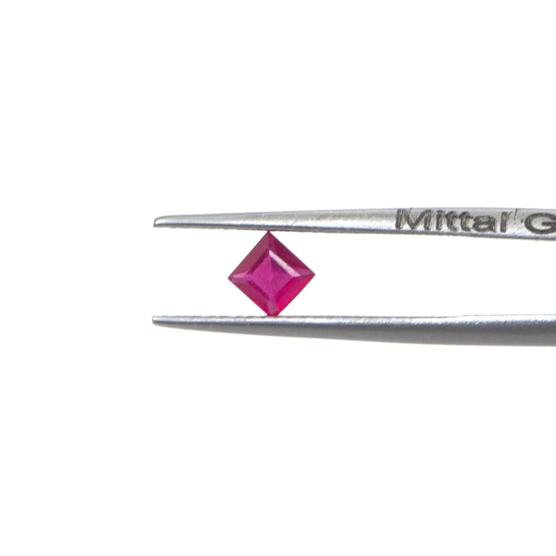 Natural Bangkok Ruby Calibrated Squares | 4mm & 5mm