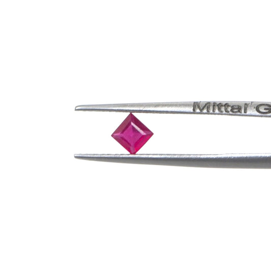 Natural Bangkok Ruby Calibrated Squares | 4mm & 5mm