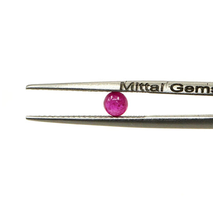 Natural Bangkok Ruby Calibrated Cabochon Rounds | 4mm & 4.5mm