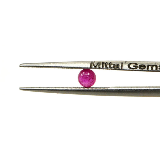 Natural Bangkok Ruby Calibrated Cabochon Rounds | 4mm & 4.5mm