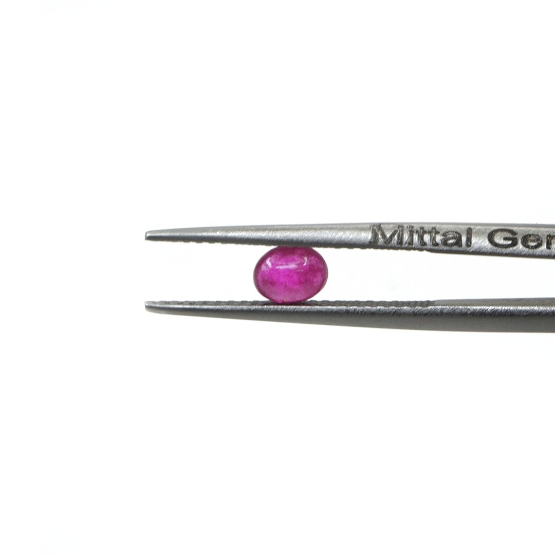 Natural Bangkok Ruby Calibrated Cabochon Ovals | 3x4mm & 4x5mm