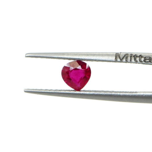 Natural Untreated Mozambique Ruby Calibrated Hearts | 4mm & 5mm