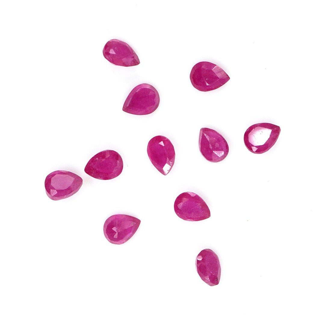 Natural Bangkok Ruby Calibrated Pears | 3x4mm & 4x5mm