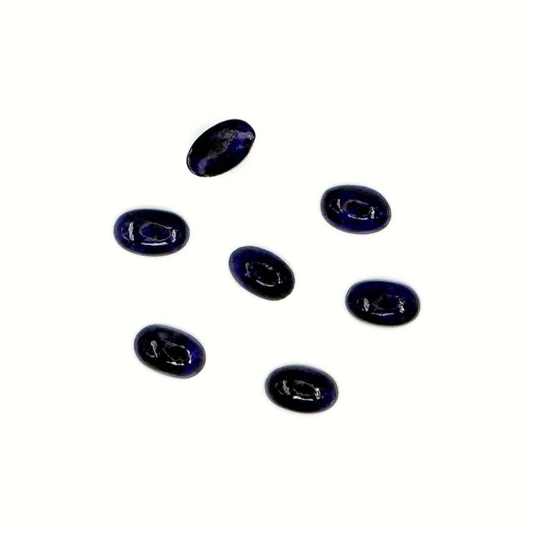 Natural Bangkok Blue Sapphire Calibrated Cabochon Ovals | 3x5mm & 4x6mm
