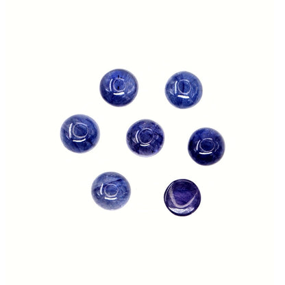 Natural Bangkok Blue Sapphire Calibrated Cabochon Rounds | 5mm & 6mm