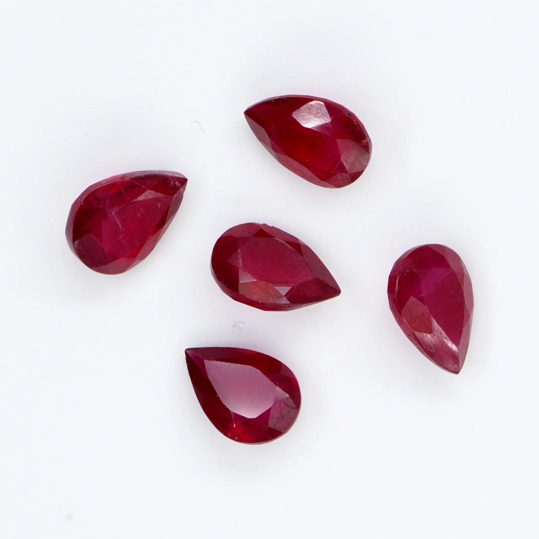 Natural Bangkok Ruby Calibrated Pears | 8x11mm & 9x12mm