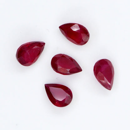 Natural Bangkok Ruby Calibrated Pears | 8x11mm & 9x12mm