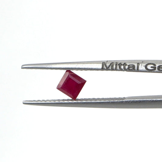 Natural Bangkok Ruby Calibrated Squares | 3mm & 3.5mm