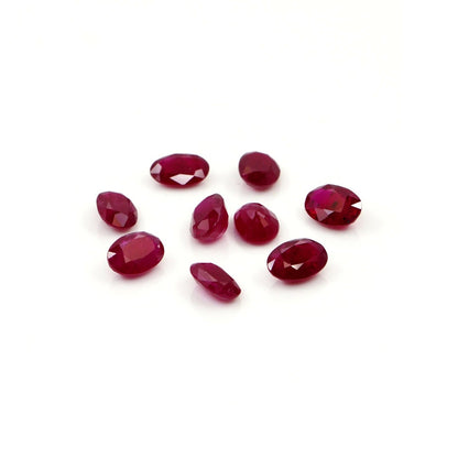 Natural Untreated Mozambique Ruby Calibrated Ovals | 3x5mm & 4x6mm