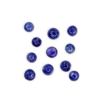 Natural Bangkok Blue Sapphire Calibrated Cabochon Rounds | 3mm & 3.5mm