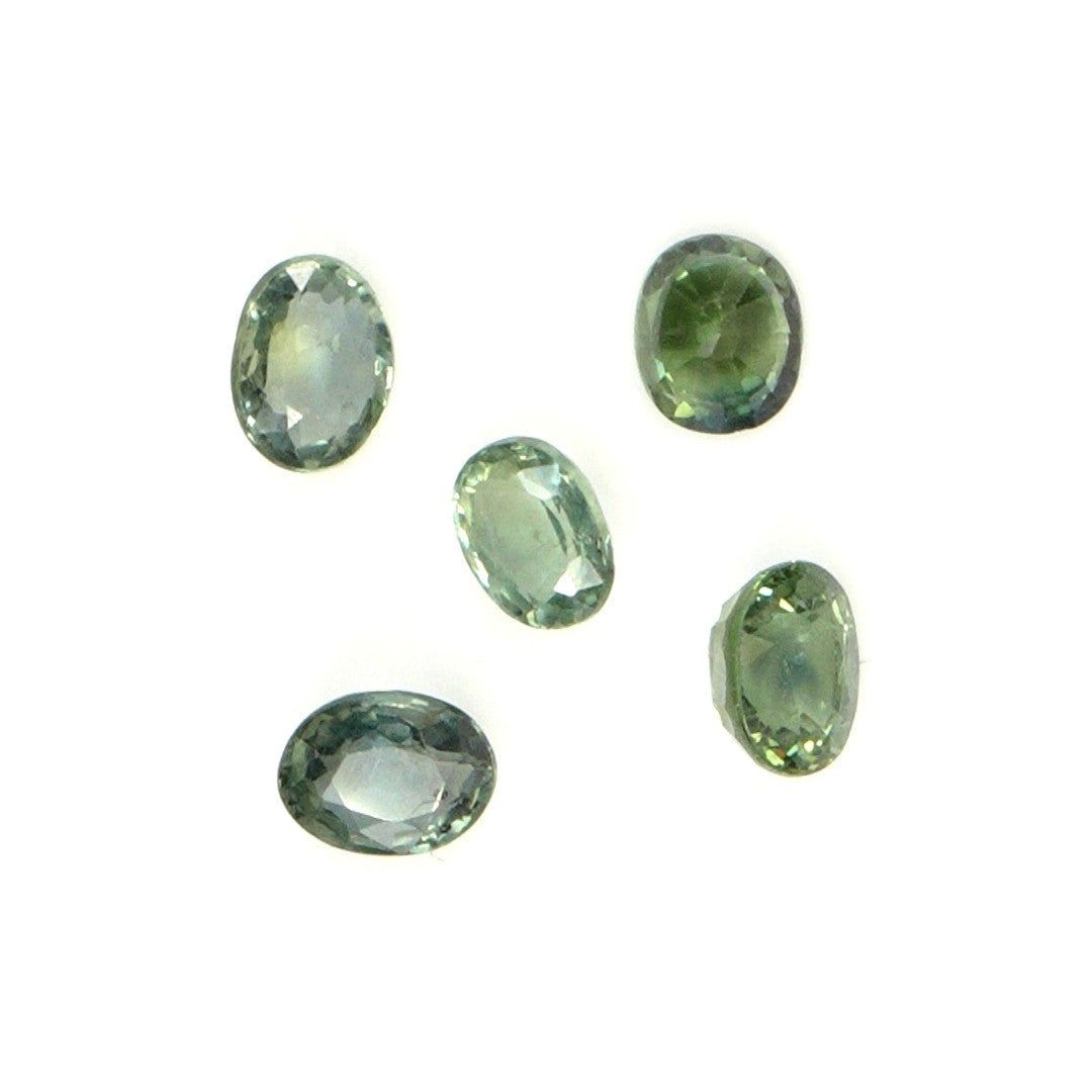 Natural Natural Untreated Teal Sapphire Calibrated Ovals | 3x4mm & 4x5mm