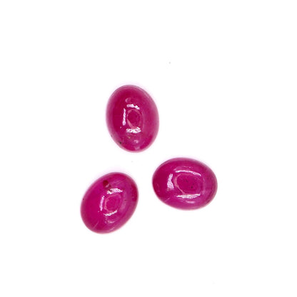 Natural Bangkok Ruby Calibrated Cabochon Ovals | 7x9mm & 8x10mm