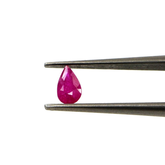 Natural Untreated Mozambique Ruby Calibrated Pears | 3x5mm & 4x6mm