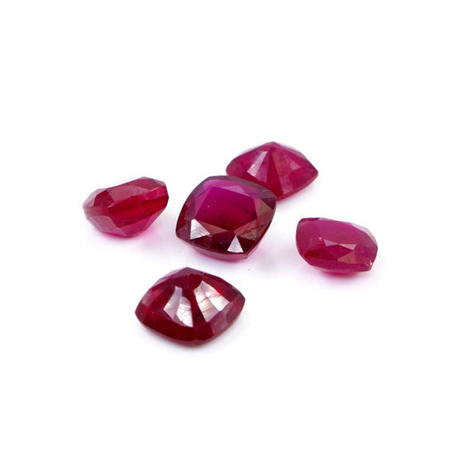 Natural Bangkok Ruby Calibrated Cushions | 8mm & 9mm