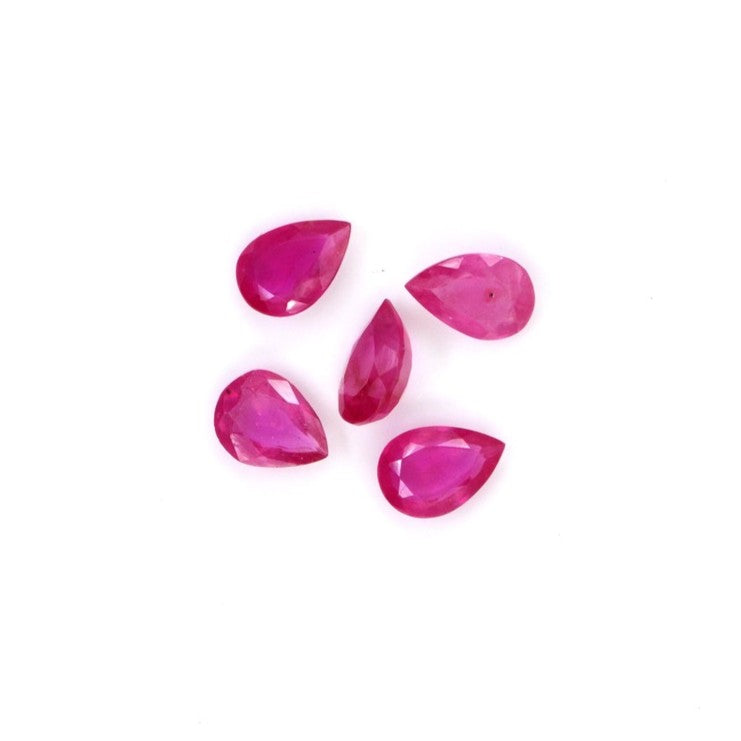 Natural Bangkok Ruby Calibrated Pears | 8x11mm & 9x12mm