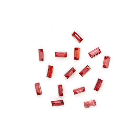 Natural Untreated Padparadscha Sapphire Calibrated Baguettes | 1.5x3mm