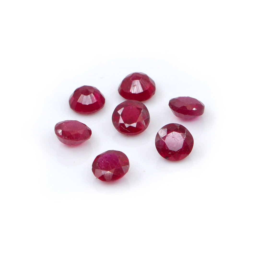 Natural Bangkok Ruby Calibrated Rounds | 3mm & 4mm