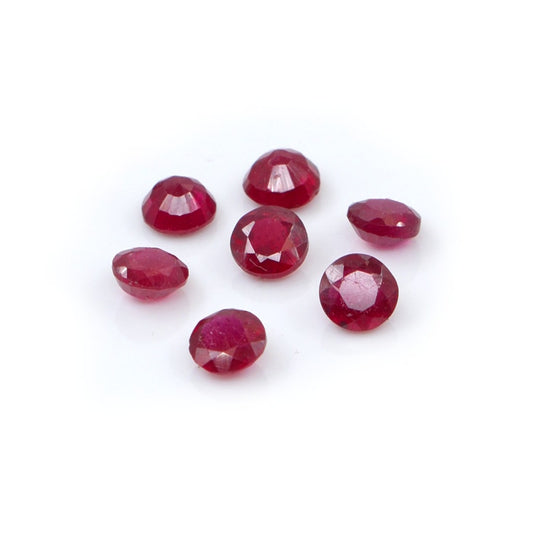 Natural Bangkok Ruby Calibrated Rounds | 3mm & 4mm