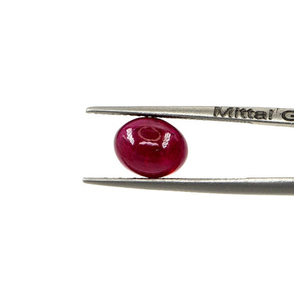 Natural Bangkok Ruby Calibrated Cabochon Ovals | 7x9mm & 8x10mm