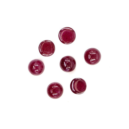 Natural Bangkok Ruby Calibrated Cabochon Rounds | 5mm & 6mm