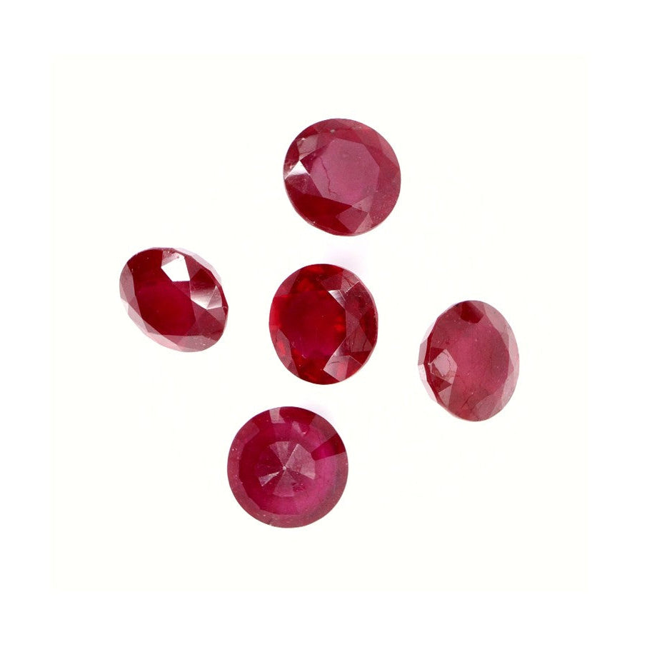 Natural Bangkok Ruby Calibrated Rounds | 8mm & 9mm
