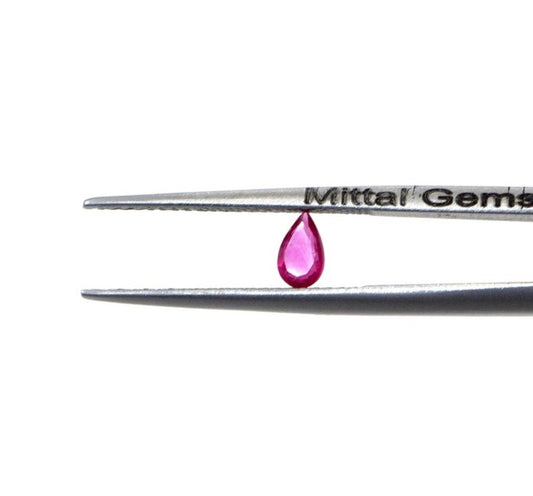 Natural Bangkok Ruby Calibrated Pears | 2x4mm