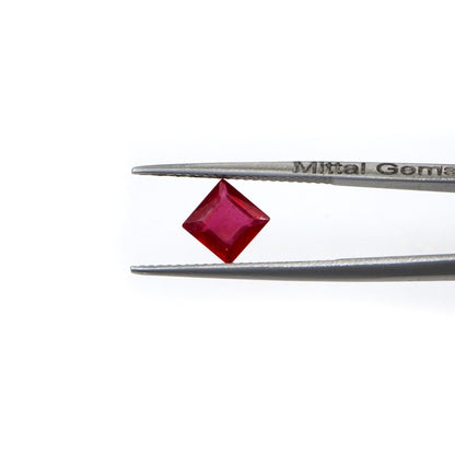 Natural Bangkok Ruby Calibrated Squares | 10mm & 11mm