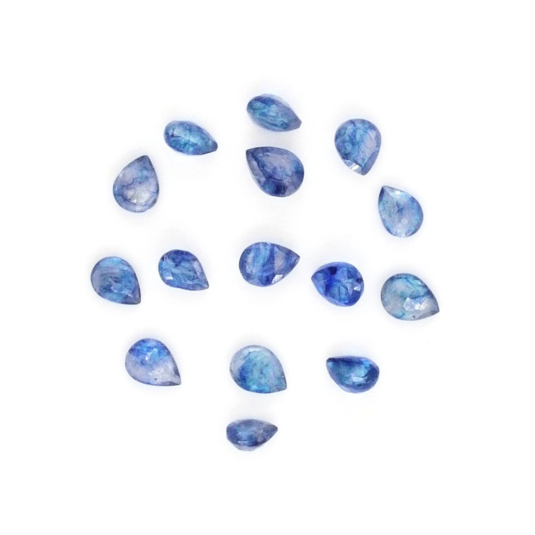 Natural Bangkok Blue Sapphire Calibrated Pears | 3x4mm & 4x5mm