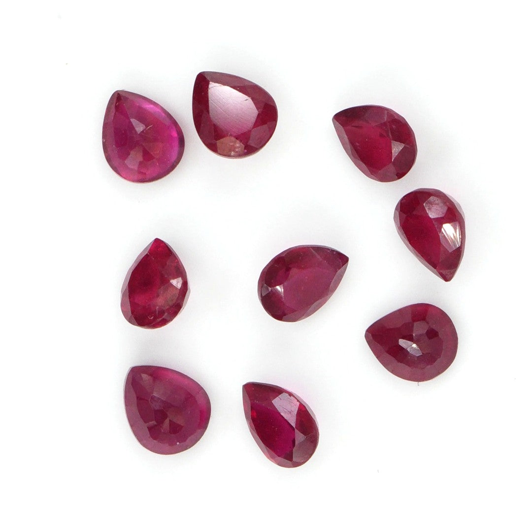 Natural Bangkok Ruby Calibrated Pears | 5x6mm & 6x7mm
