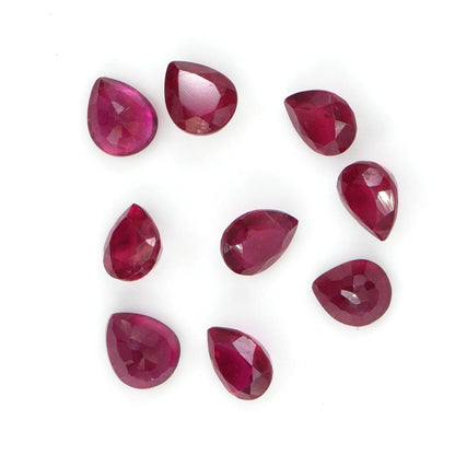 Natural Bangkok Ruby Calibrated Pears | 5x6mm & 6x7mm