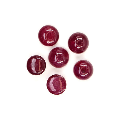 Natural Bangkok Ruby Calibrated Cabochon Rounds | 9mm & 10mm