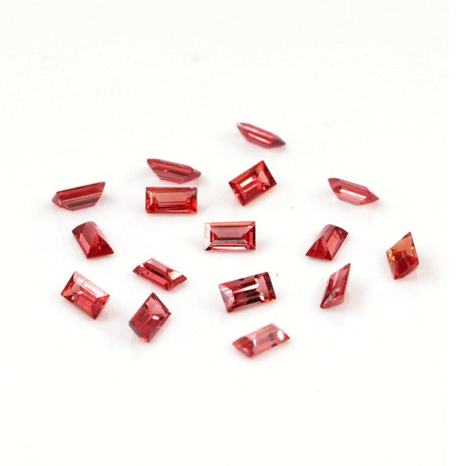 Natural Untreated Red Sapphire Calibrated Baguettes | 1.5x3mm