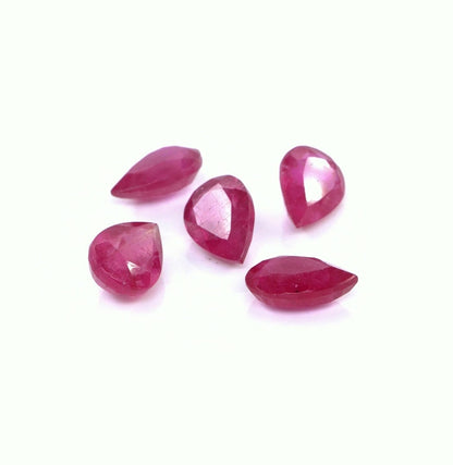 Natural Bangkok Ruby Calibrated Pears | 8x11mm & 9x12mm