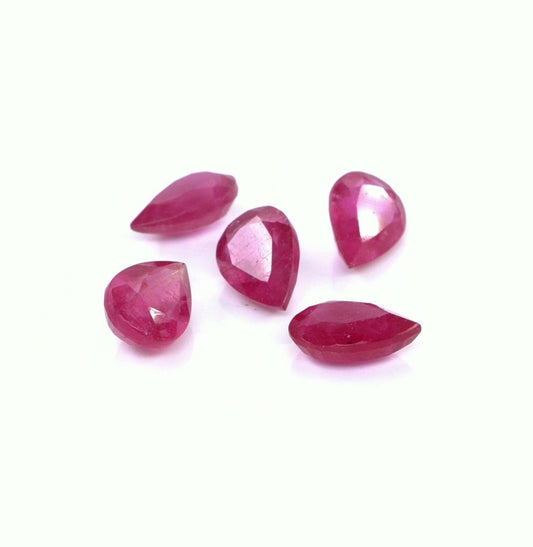 Natural Bangkok Ruby Calibrated Pears | 8x11mm & 9x12mm