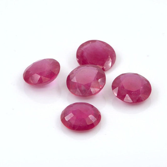 Natural Bangkok Ruby Calibrated Rounds | 9mm & 10mm