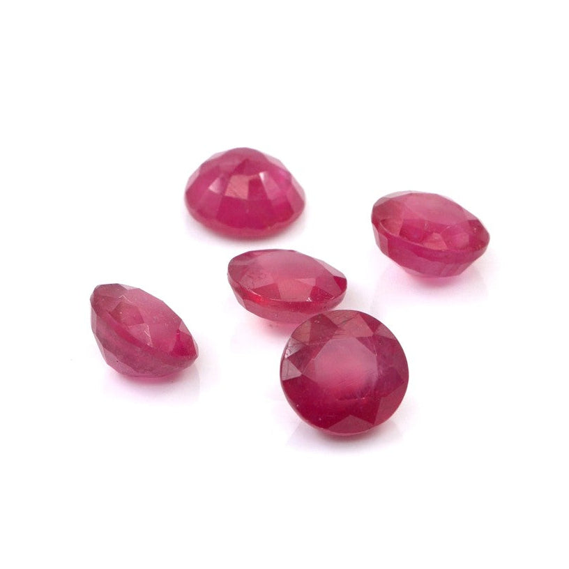 Natural Bangkok Ruby Calibrated Rounds | 8mm & 9mm