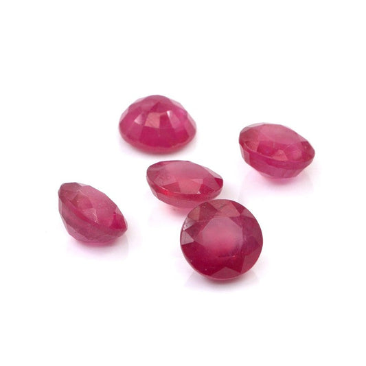 Natural Bangkok Ruby Calibrated Rounds | 8mm & 9mm