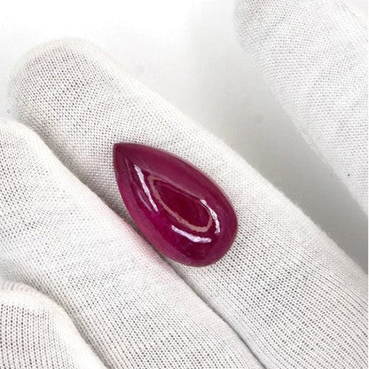 Natural Bangkok Ruby Cabochon Pears | 27.61cts