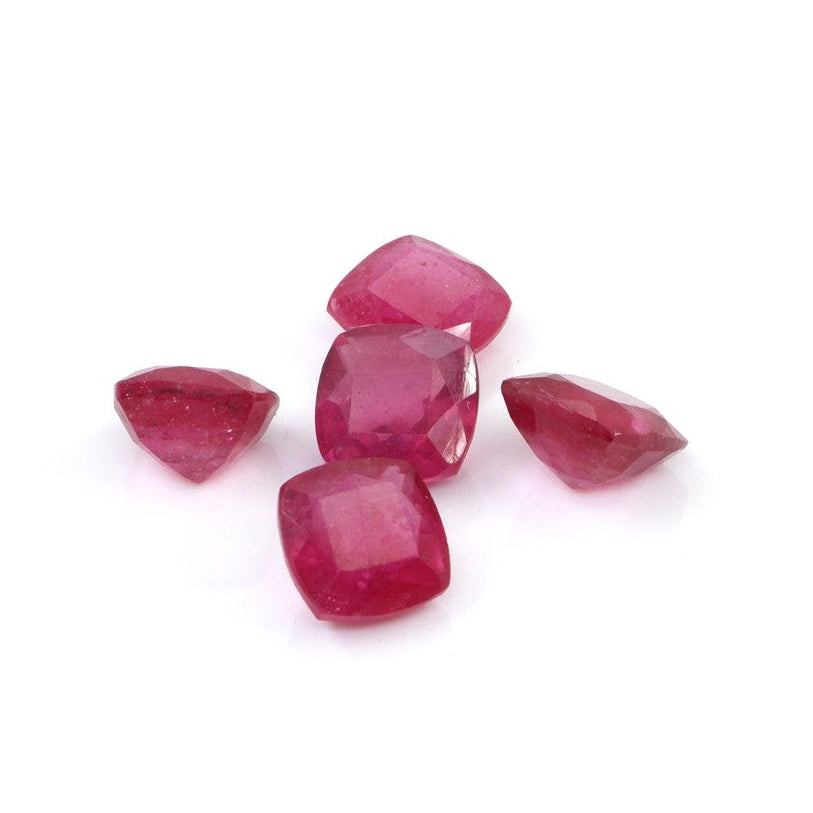 Natural Bangkok Ruby Calibrated Cushions | 6mm & 7mm